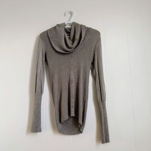 Grey Knit Cowl Neck VENUS Sweater Dress